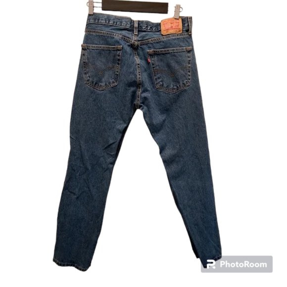 Levi's 505 Regular Fit Blue Jeans 34W x 32L - Picture 4 of 9